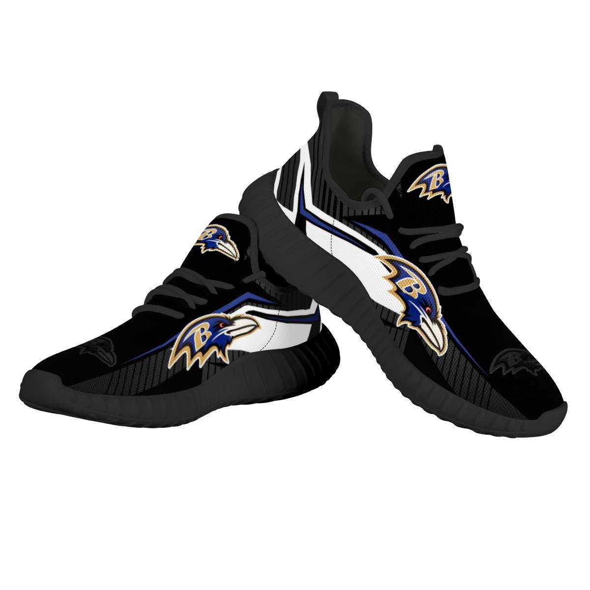 Women's Baltimore Ravens Mesh Knit Sneakers/Shoes 013 Women's Baltimore Ravens Mesh Knit Sneakers/Shoes 013